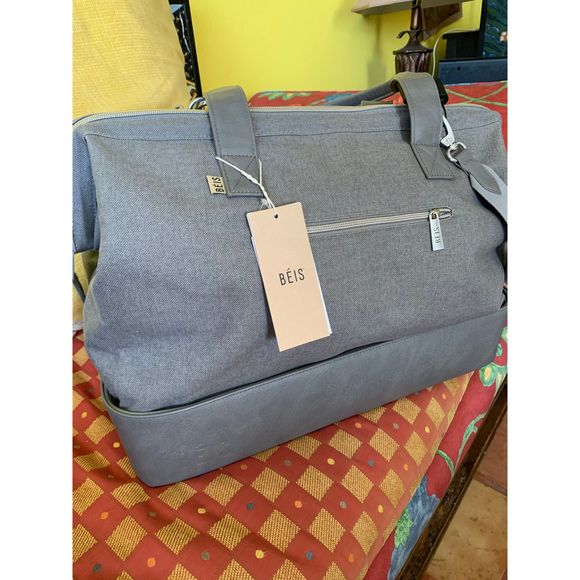NWT BEIS Weekender bag in Grey - Picture 4 of 5